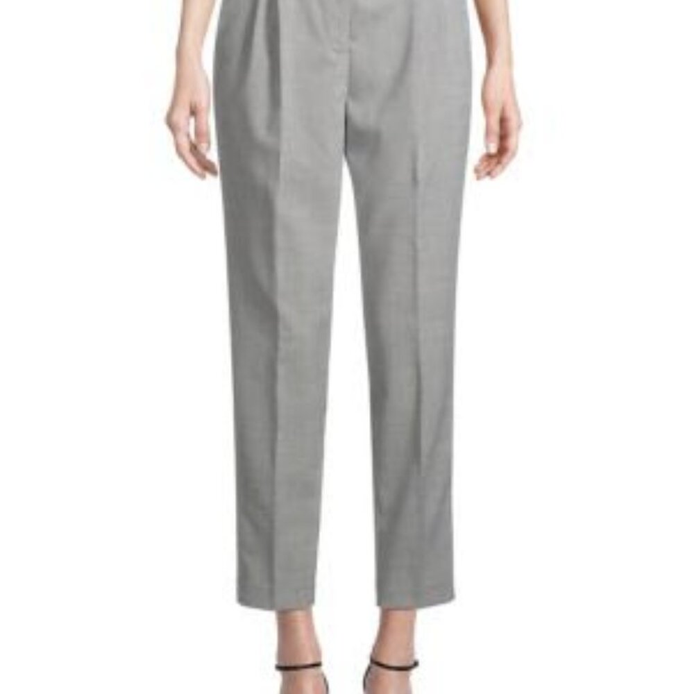 Calvin Klein Slim Fit Pleated Cropped Pants